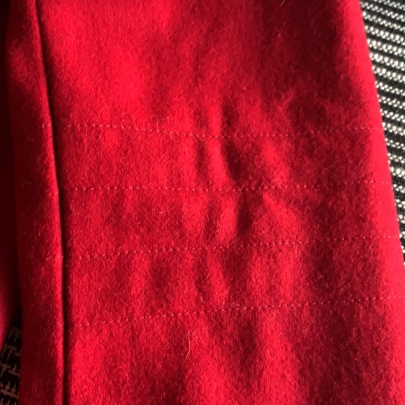 SOLD!! Gorgeous red coat with faux leather detail - Picture 4 of 6